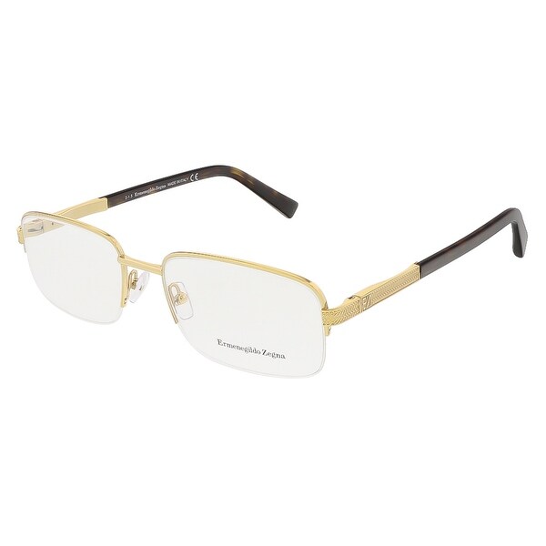 Ermenegildo Zegna EZ5011/V 030 Gold/Dark Havana Rectangular Opticals - 55-19-145