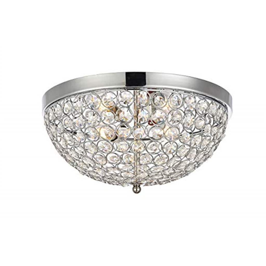 Flush Mount Ceiling Light - Modern Chrome Finish - Home Decor Lighting for Bedroom, Bathroom, Foyer - 6.3