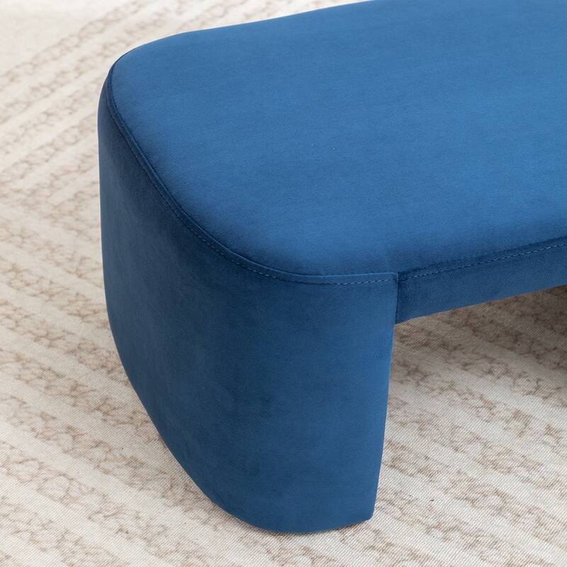 SEYNAR Modern Velvet Rectangle Accent Ottoman