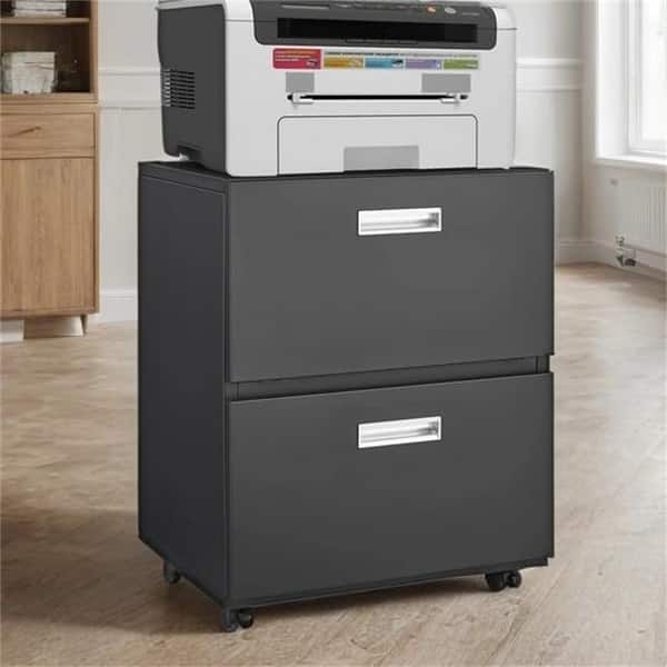 Standing Copy Machine Copier Cabinet 2 Door Copier Stand Mobile Pedestal File Printer Stand ...