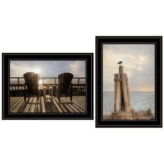Set Of Two By The Sea 2 Black Framed Print Wall Art - Bed Bath & Beyond ...