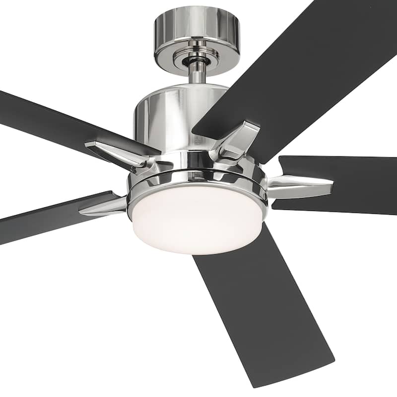 Kichler Lighting Lucian Elite XL 60 inch Integrated LED Indoor Polished Nickel Ceiling Fan