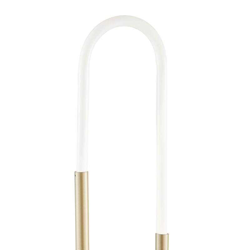 HomeRoots 19" Gold Acrylic And Metal Mod Paper Clip LED Table Lamp - 8' X '19' X '8