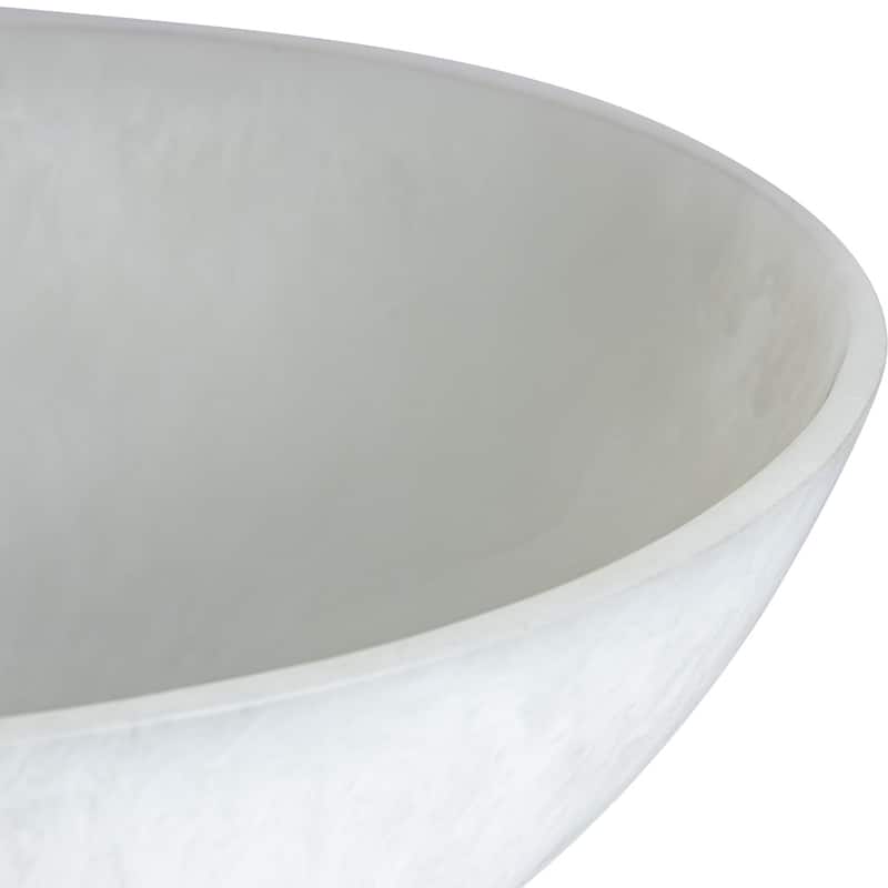 White Resin Bowl Dia 19.5"
