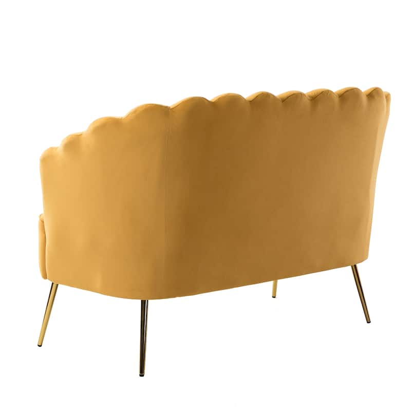 Xabier 52''Loveseat with Flower Shaped Back Design
