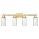 preview thumbnail 17 of 76, Innovations Lighting Endless Possibilities Arcadia - Clymer - 4 Light 31" Bath Vanity Light Clear/Satin Gold