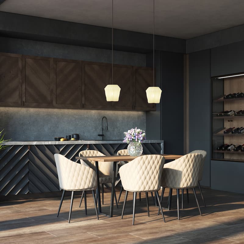 River of Goods Gold Metal and Yellow Glass Dome Shade 67.75-Inch Pendant Light - 6.75" x 6.75" x 8.75/67.75"