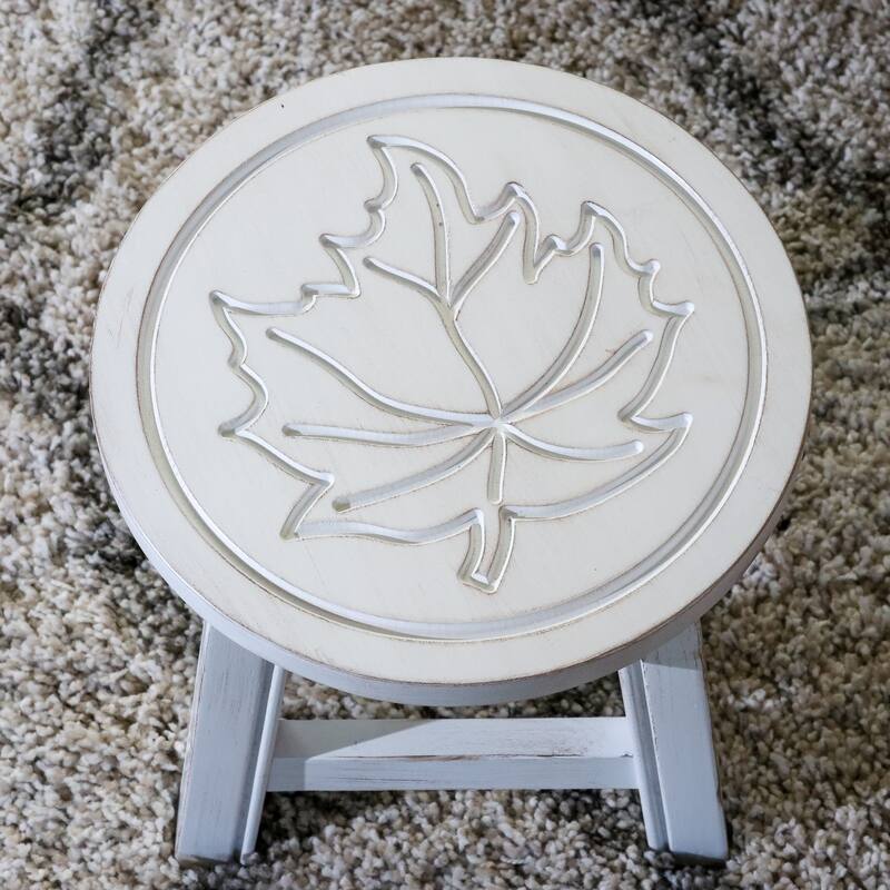 Carved Wooden Step Stool