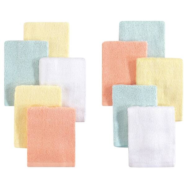 slide 1 of 1, Little Treasure Baby Unisex Rayon from Bamboo Luxurious Washcloths, Yellow Peach 10-Pack, One Size One Size - Yellow Peach 10-Pack
