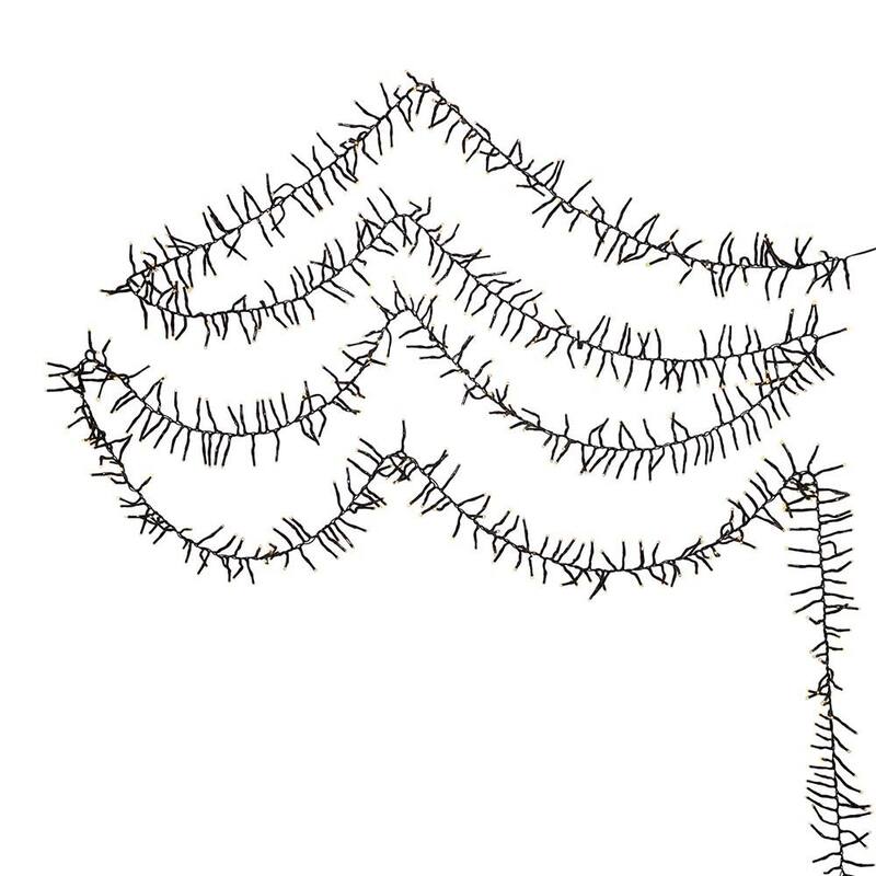 Kurt Adler CUL 1000-Light 33-Foot Cluster Garland with Warm White 3MM LED Bulbs