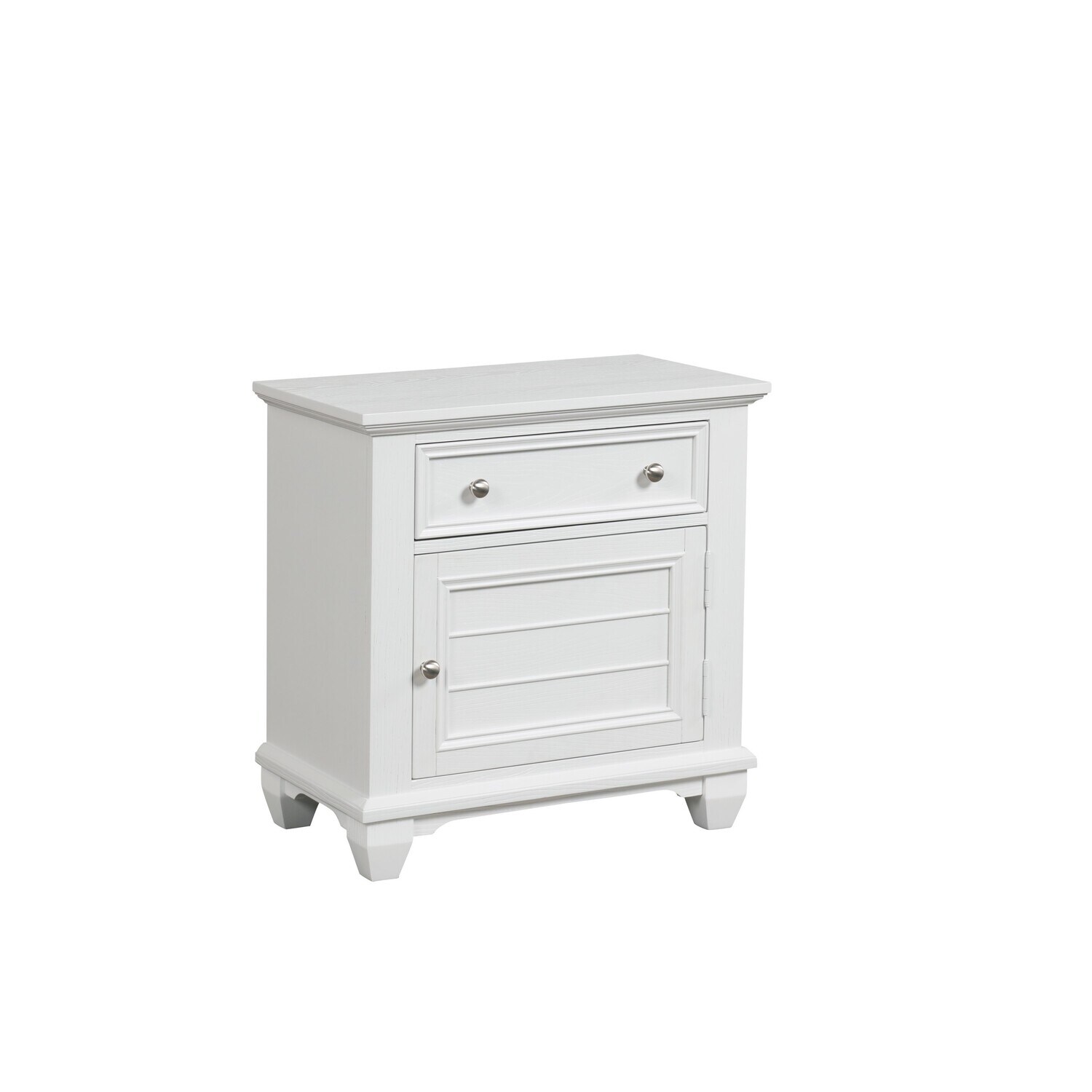 White 1 Drawer 17 in. W Nightstand with Sturdy Hardware and Ample Storage