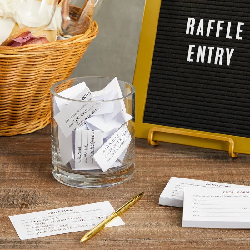 2000 raffle ticket sheets blank entry forms for contests school