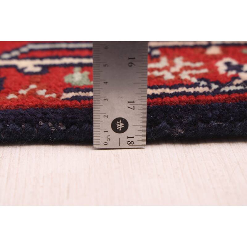 ECARPETGALLERY Hand-knotted Serapi Heritage Dark Navy Wool Rug - 2'6 x 11'9