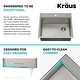preview thumbnail 96 of 137, KRAUS Kore Workstation Drop-In Stainless Steel Kitchen Sink