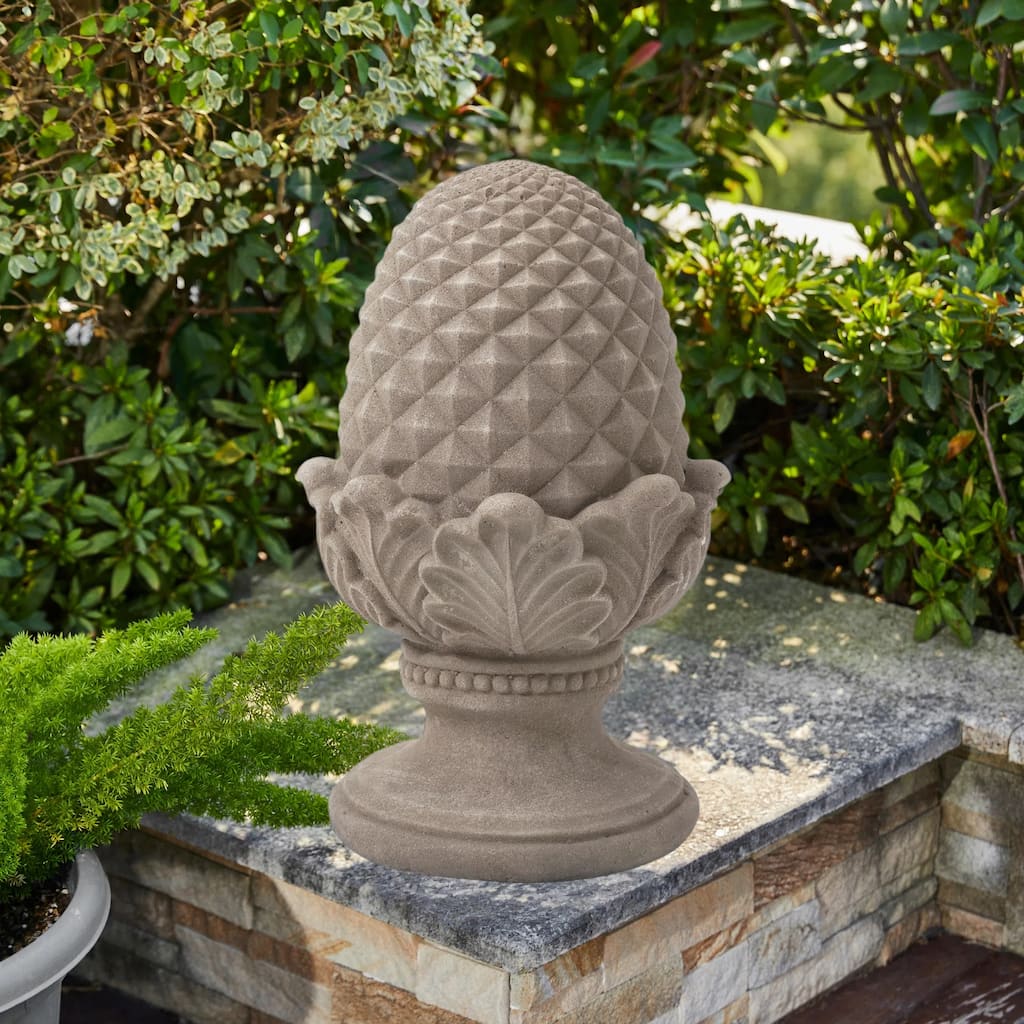 Glitzhome MGO Sand/Bronze Finish Blessings Artichoke Garden Statues Coastal Sculpture Quality-upgraded