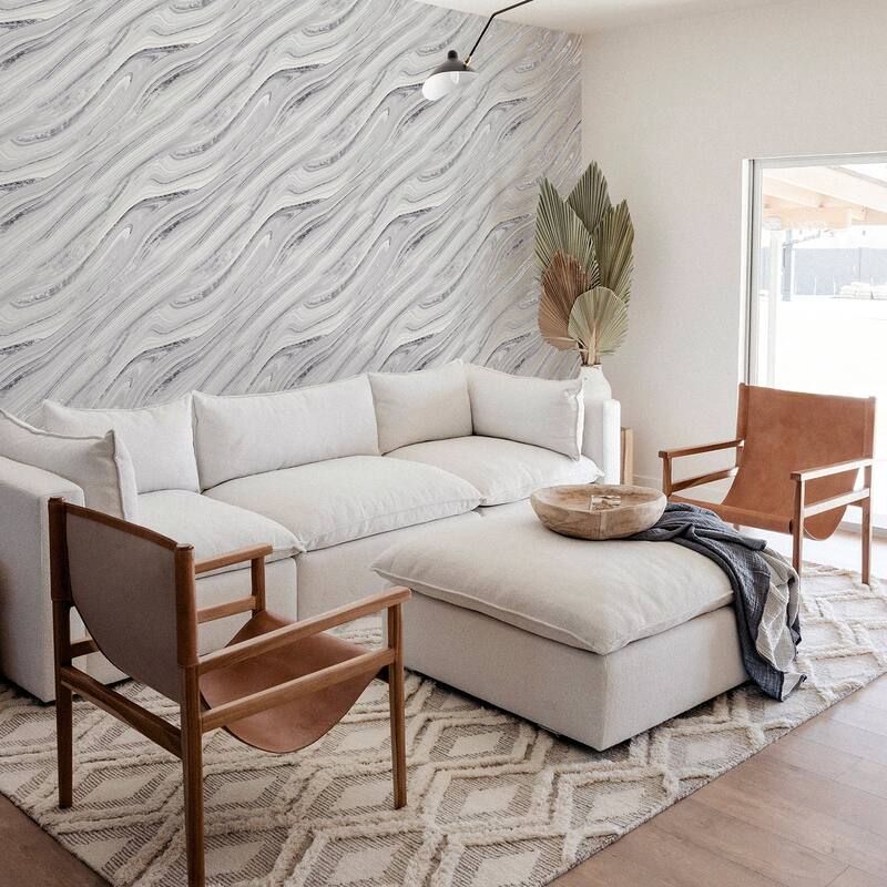 Arthouse Nellie Silver Stone Wallpaper