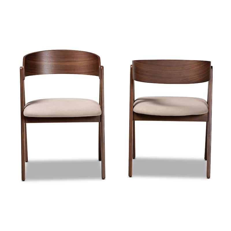 Danton Mid-Century Modern Wood Dining Chair Set (2PCs)
