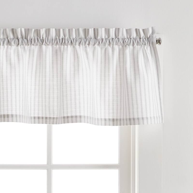 Martha Stewart Ticking Stripe 3-piece Curtain Tier and Valance Set