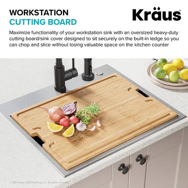 pics Sink With Built In Cutting Board kraus workstation kitchen sink solid