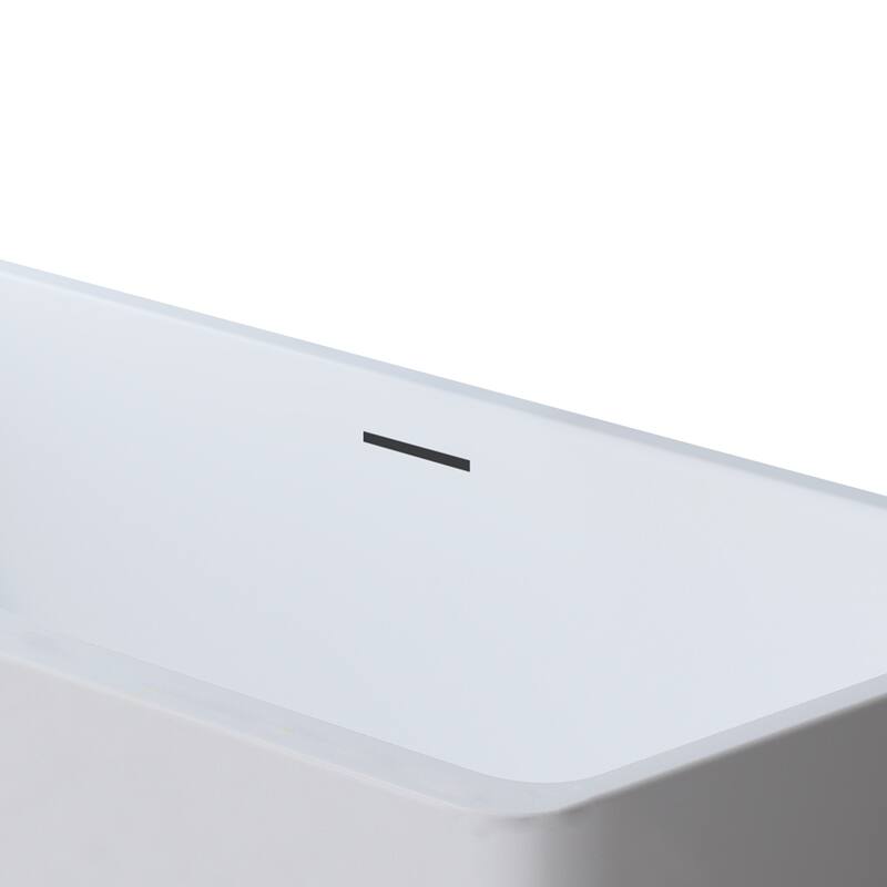 A&E Bath Willie White High-gloss Freestanding Rectangle Bathtub