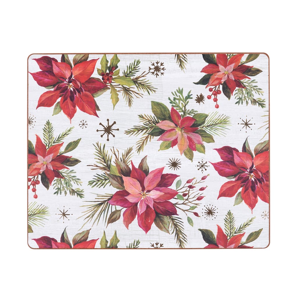 Poinsettia Christmas Hardboard Placemat S6