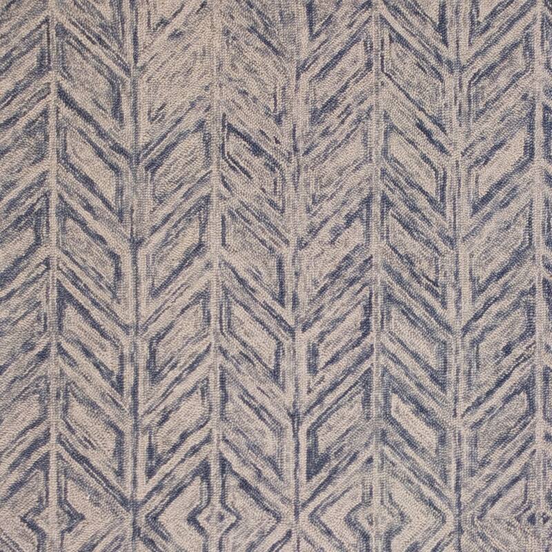 Carson Carrington Gotland Hand-tufted Wool Modern Chevron Area Rug