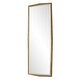 preview thumbnail 5 of 5, Faceted Profile Wood Framed Beveled Dressing Mirror - 76" - Antiqued Gold Finish