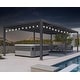 preview thumbnail 43 of 74, PURPLE LEAF Outdoor Louvered Pergola with Adjustable Metal Roof for Patio Pergola 11.4' x 23.3' - Grey(String Light )