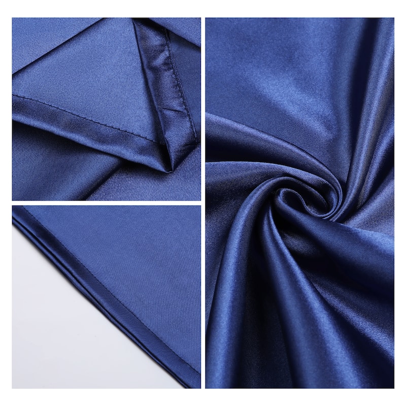 1 Pcs Satin Pillow Cases for Hair and Skin, Cooling Pillow Covers - Navy Blue
