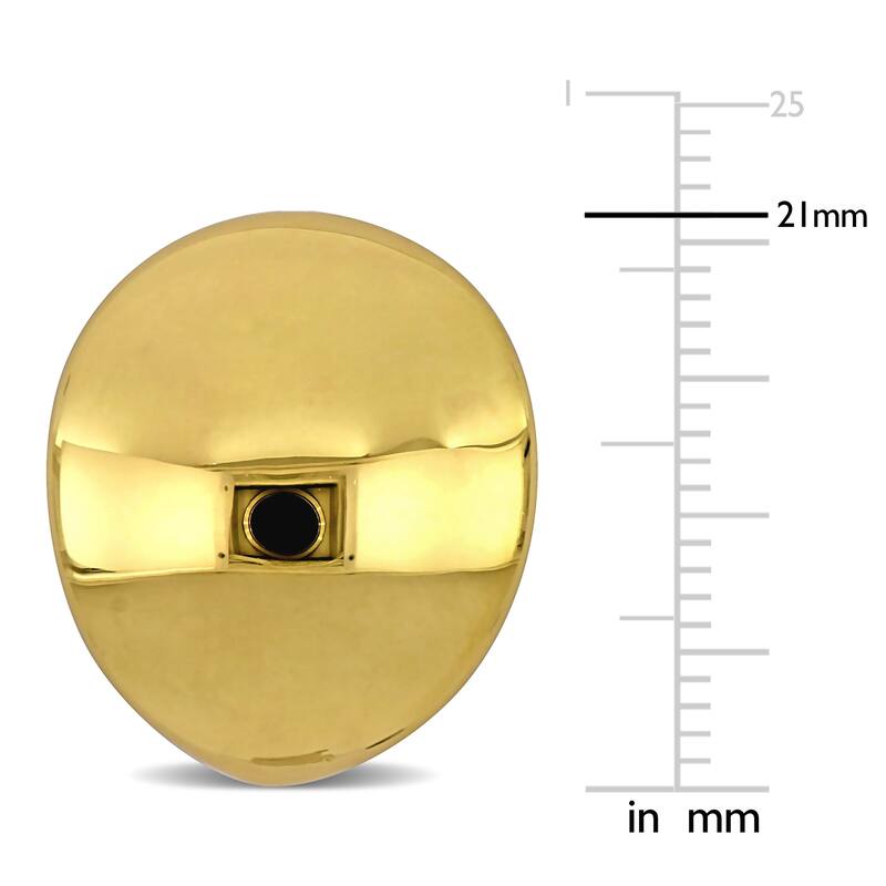 Miadora 21mm Oval Stud Earrings in 14K Yellow Gold