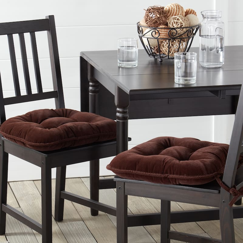 Omaha Indoor Reversible Corduroy Chair Pads (2-Pack)
