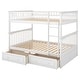 preview thumbnail 12 of 25, Full over Full Convertible Bunk Bed with Storage Drawers and Guardrails
