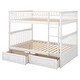 preview thumbnail 12 of 25, Versatile Usage Full over Full Bunk Bed with Drawers, Convertible Beds.Fence-shaped Guardrail Kids Bunk Convertible Bed