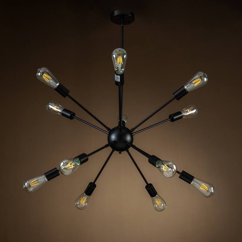 12-Lights Interior Modern Sputnik Sphere Chandelier Indoor Lighting