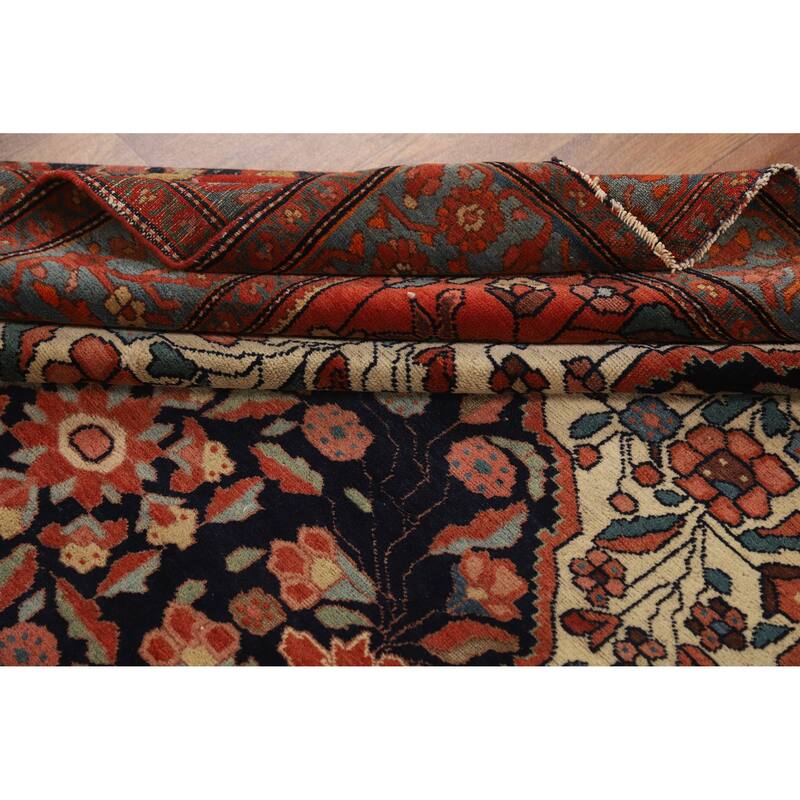 Pre-1900 Antique Sarouk Farahan Persian Rug Hand-Knotted Wool Carpet - 4'3" x 6'2"