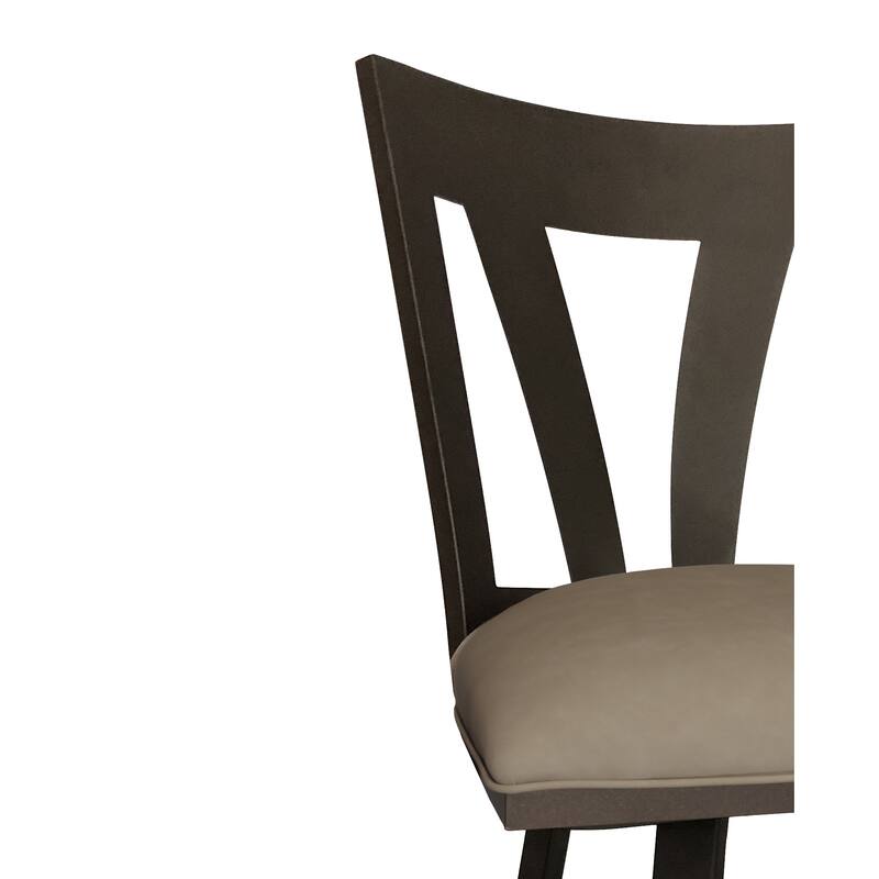 Tempo Furniture Austin Swivel 26" Counterstool/30" Barstool Sun Bronze Metal Finish & Coffee Polyurethane by Furnish Theory
