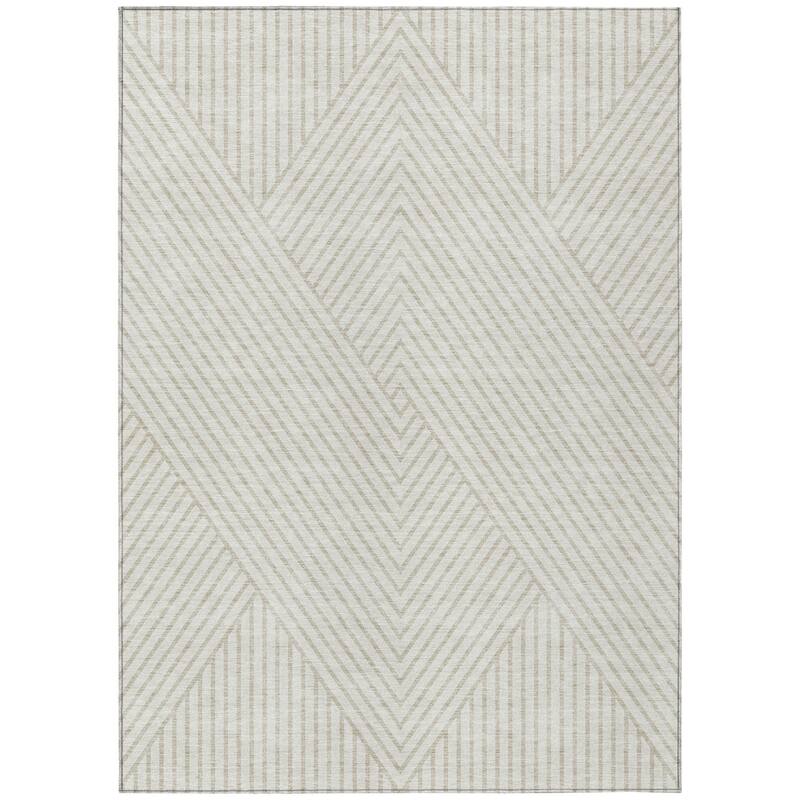 HomeRoots Geometric Transitional Rectangle Outdoor Rug