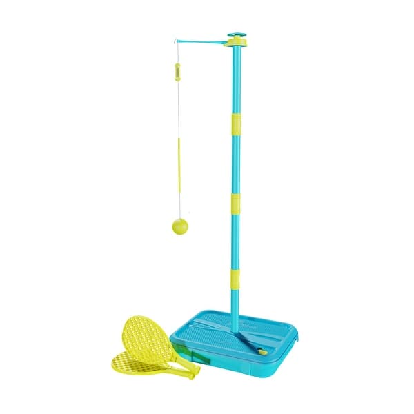 slide 2 of 5, Swingball Early Fun All Surface Portable Tether Tennis Set, Blue/Yellow