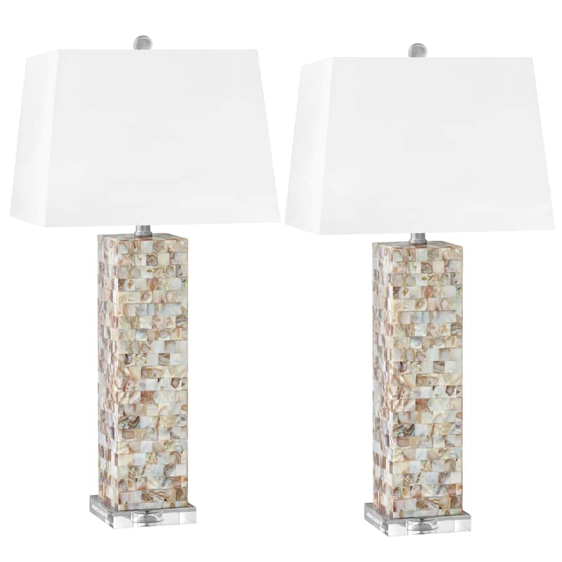 Perla 31 inch Mother of Pearl Mosaic Table Lamp - Set of 2