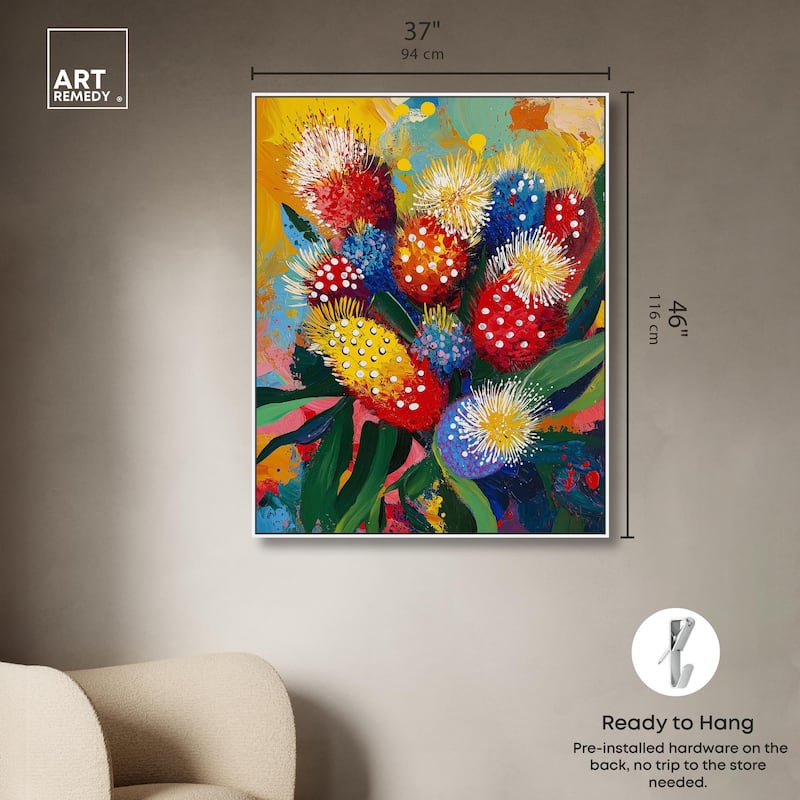 Vivid Flora II Canvas by Art Remedy