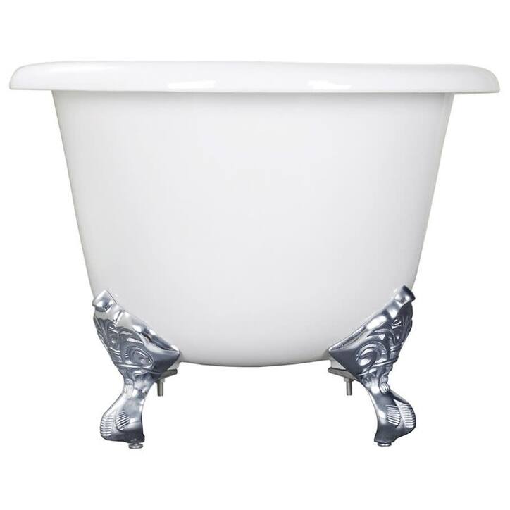 Kingston Brass Aqua Eden 60" Cast Iron Clawfoot Tub with 7" Faucet