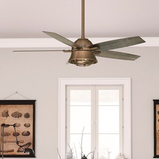 Hunter 52" Hampshire Ceiling Fan with LED Light Kit and Handheld Remote - Farmhouse - Exclusive SureSpeed!