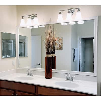 Morgan White Framed Vanity Mirror