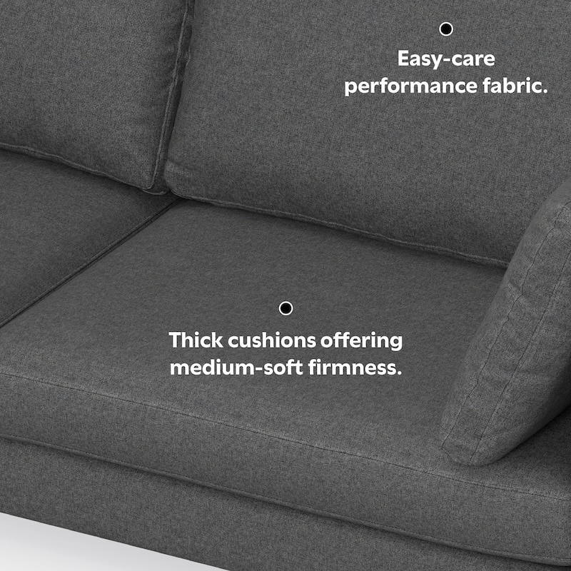 WyndenHall Lana 90-inch Sofa in Tightly Woven Performance Fabric