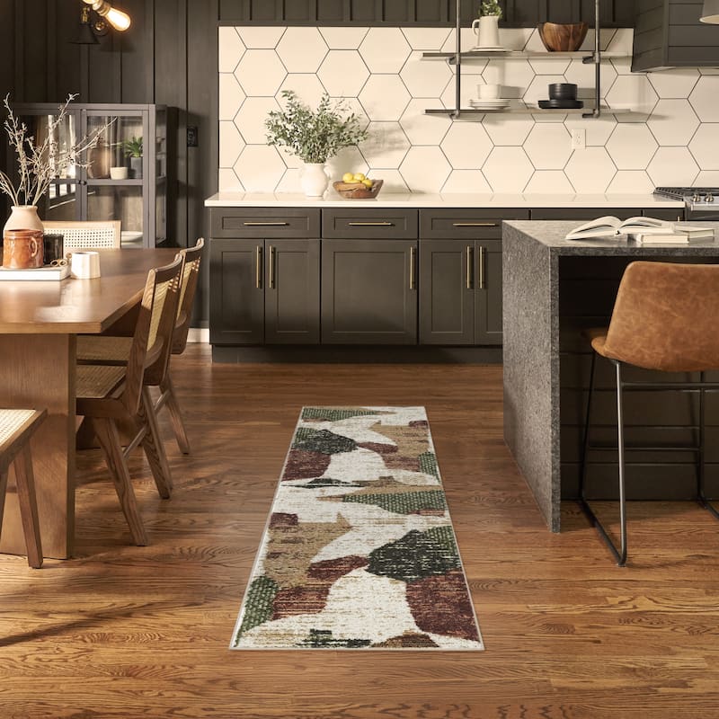 Nourison Nordic Indoor only Abstract Area Rug - 2' x 6' - Beige/Multicolor