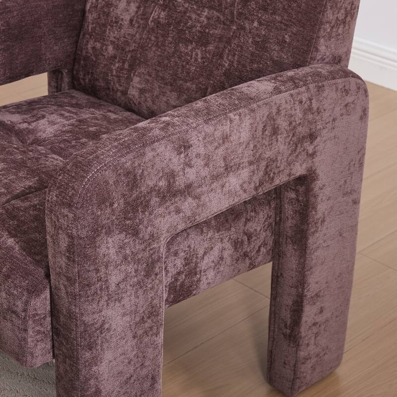 Modern Minimalist Single Armchair, Upholstered Accent Chair for Living Room, Bedroom, Office, Nordic Style Single Sofa Chair