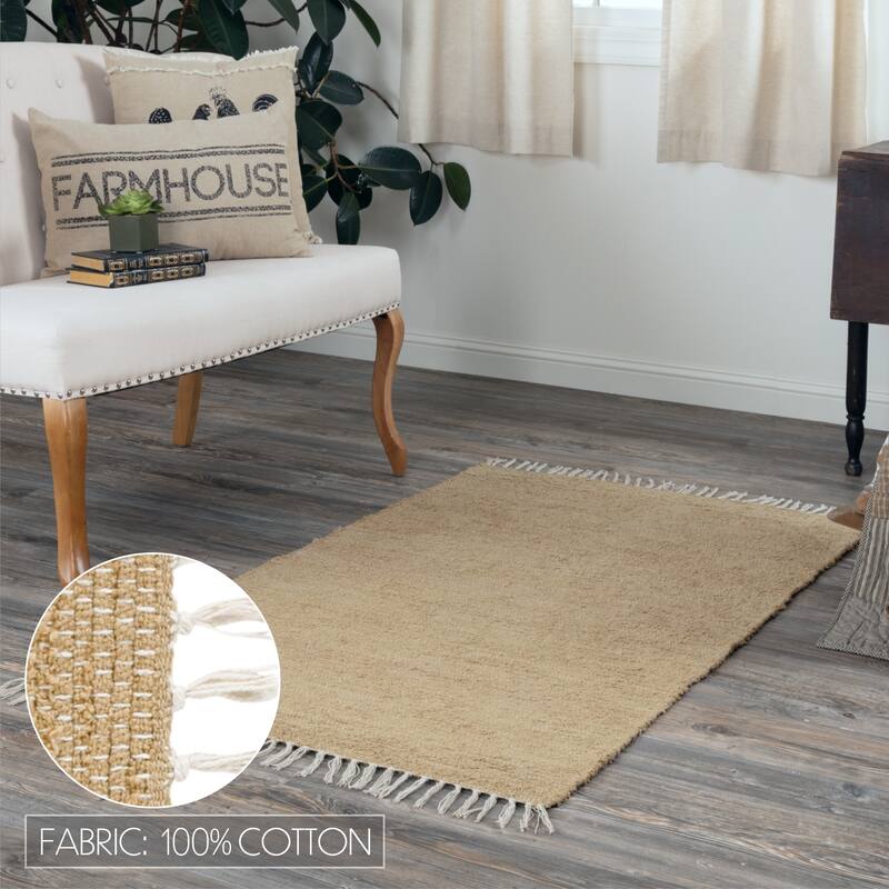 Burlap Natural Chindi-Rag Rug - 3' x 5'