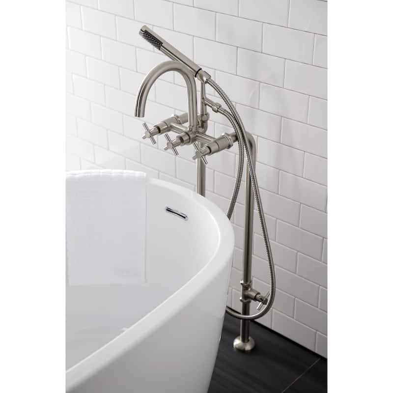 Kingston Brass Concord Floor Mounted Tub Filler with Built-In Diverter