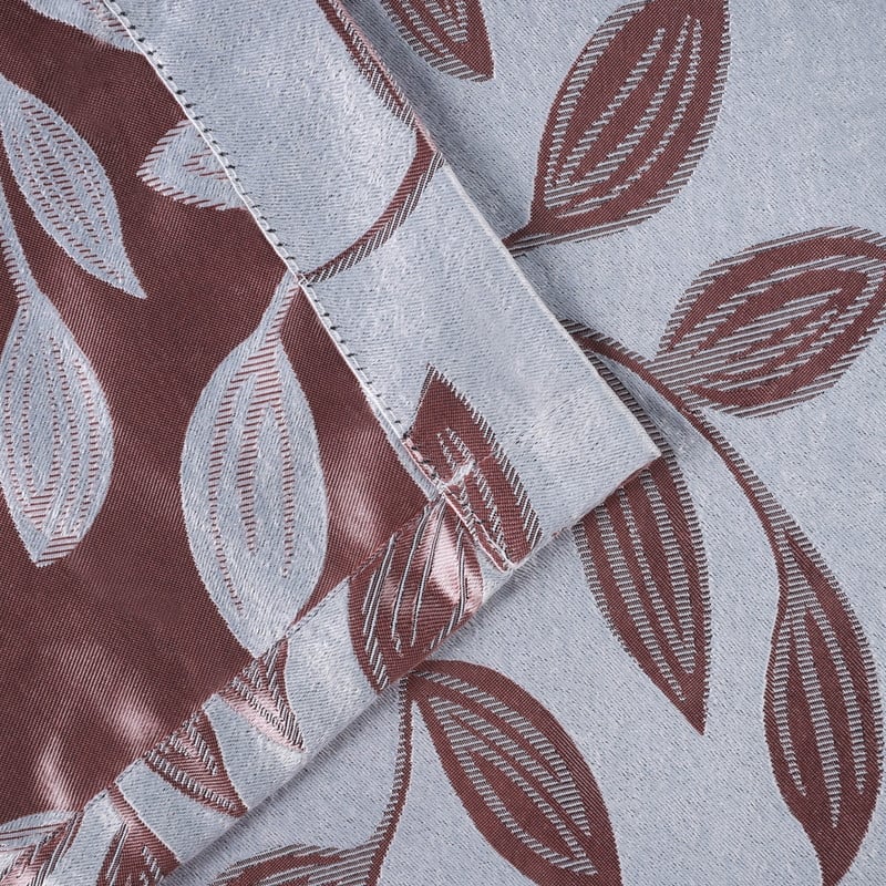 Superior Leaves Machine Washable Room Darkening Curtains with Back Tabs, Set of 2