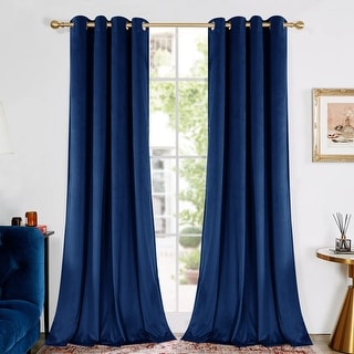Deconovo Velvet Luxury Total Blackout Curtains (2 Panels)